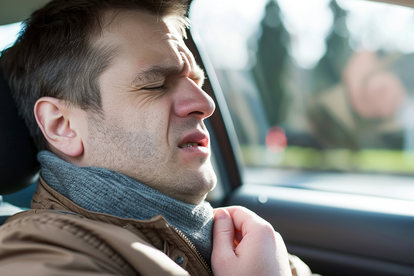 Whiplash is a neck injury caused by a sudden jerking motion of the head, typically occurring in car accidents and lead to motor vehicle accident injuries. It can result in pain, stiffness, and reduced mobility in the neck and shoulders.