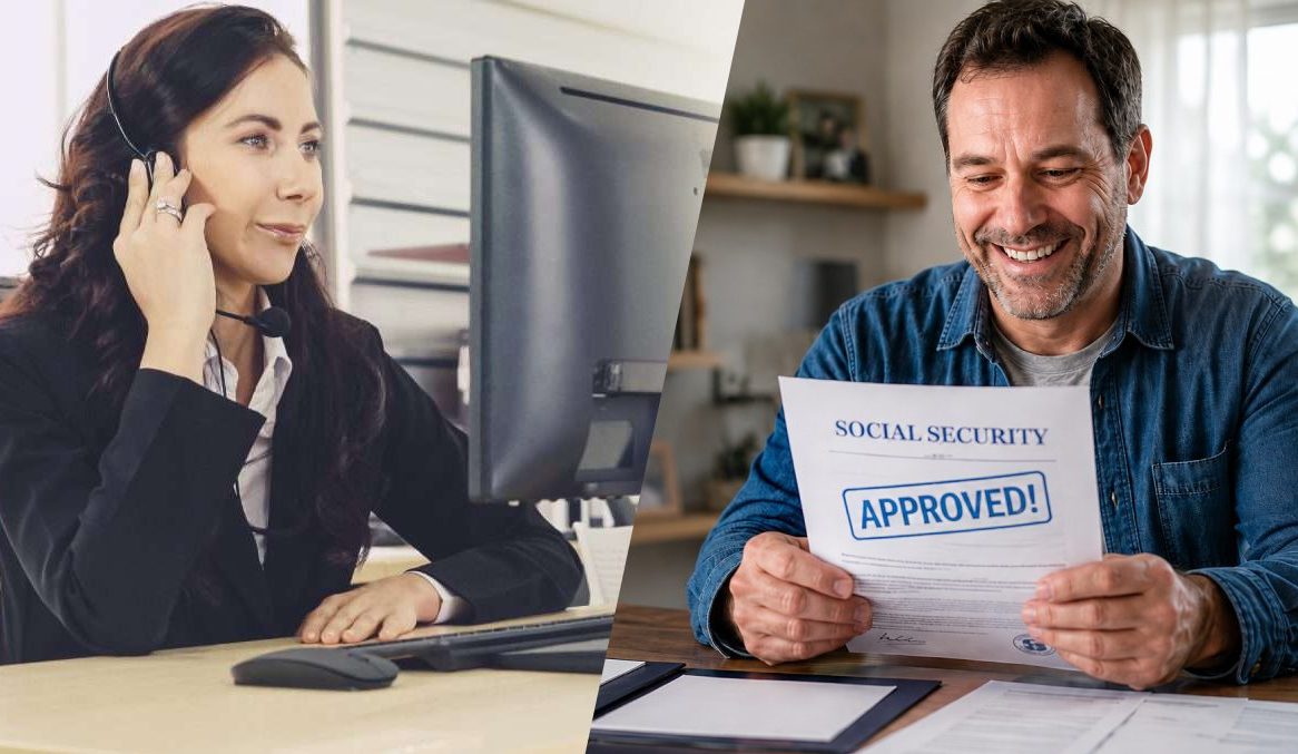Happy Social Security Disability claimant reviewing an approved SSDI benefits letter at home after receiving help with a disability claim.