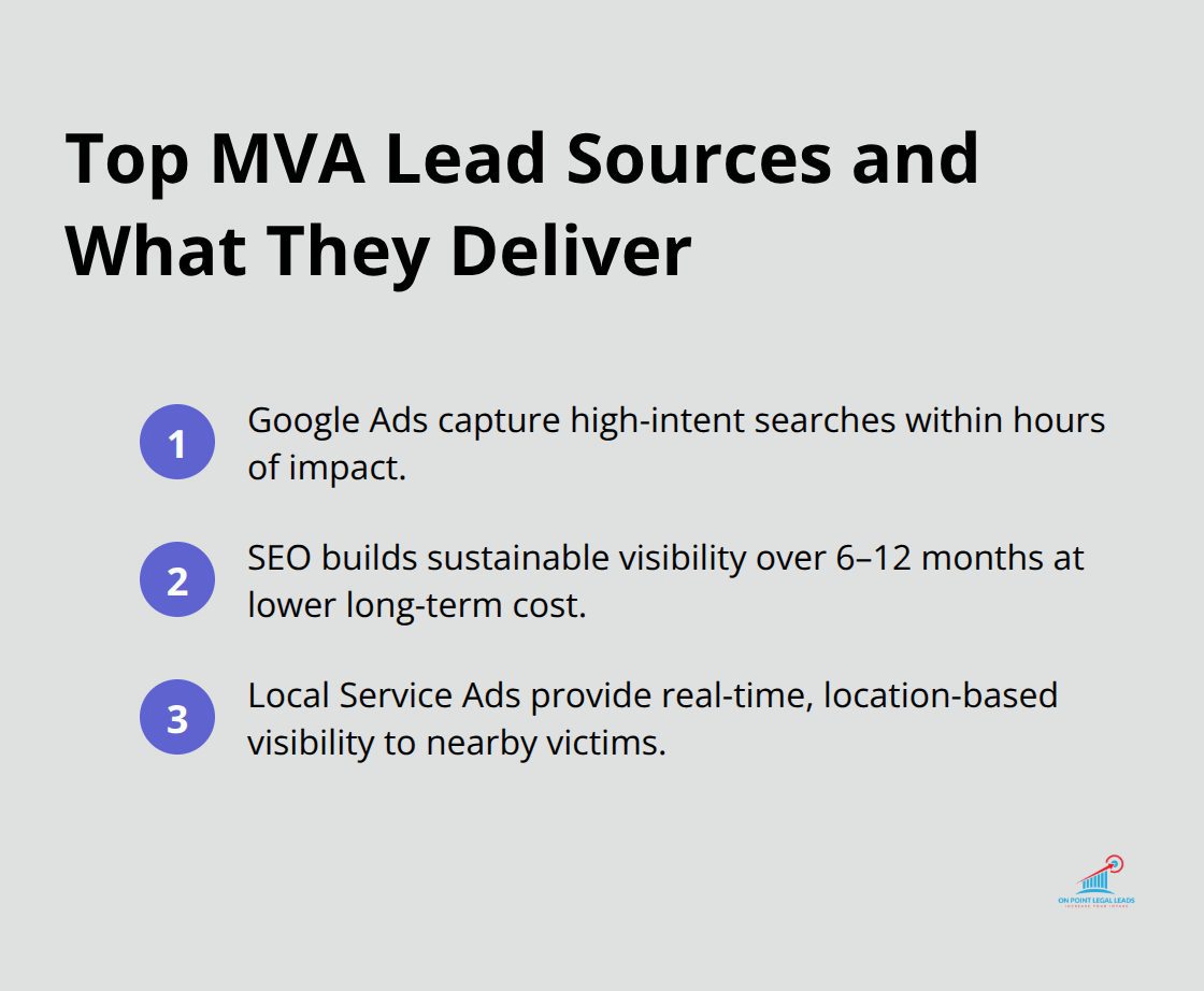 Overview of main motor vehicle accident lead sources and their strengths - mva leads for attorneys