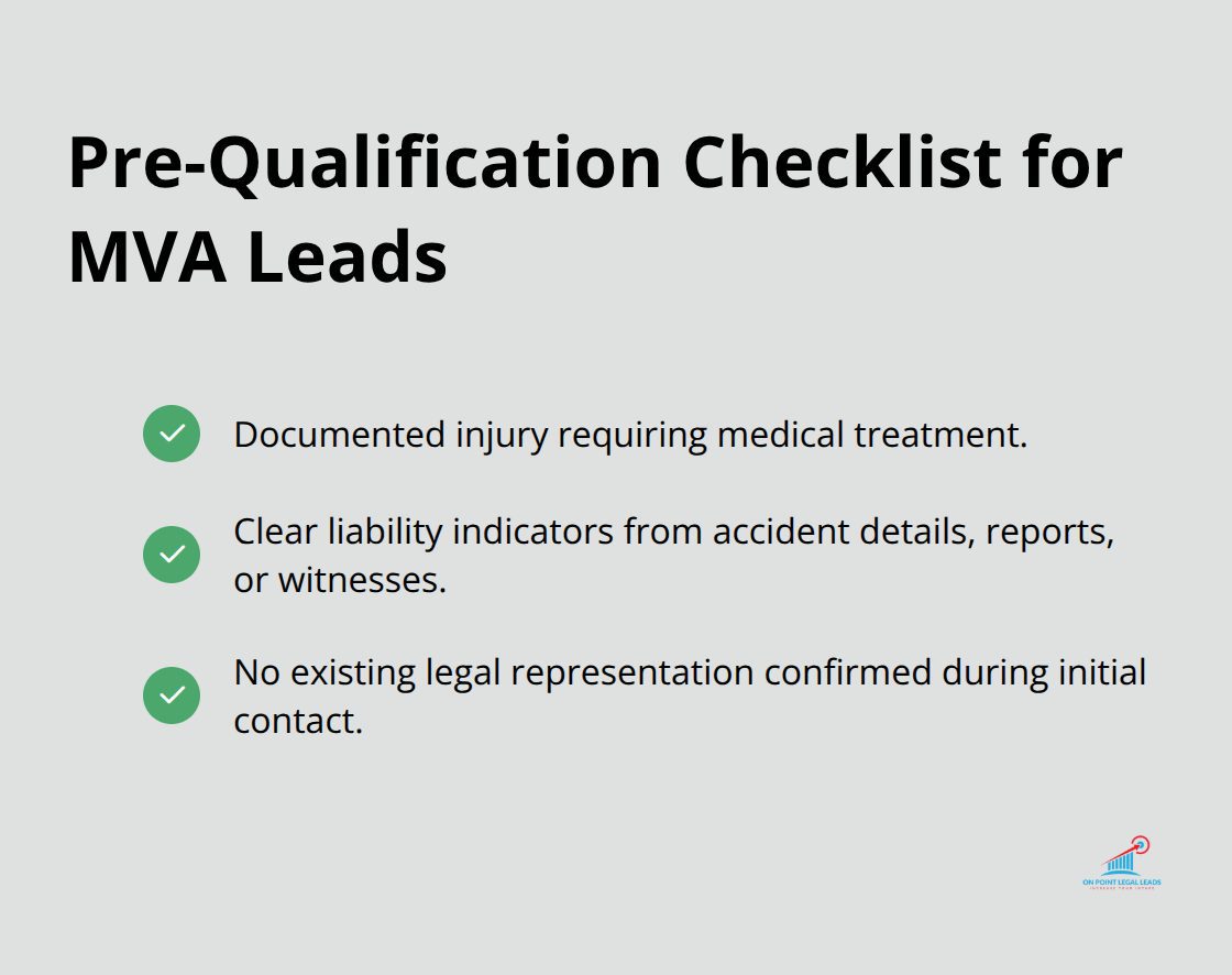 Three core elements to verify before investing intake time on a motor vehicle accident lead - mva leads for attorneys
